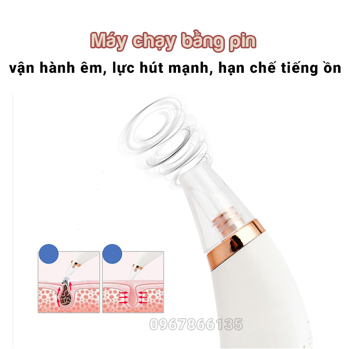 Máy hút mụn đầu đen BLACK HEAD cao cấp 3 đầu hút