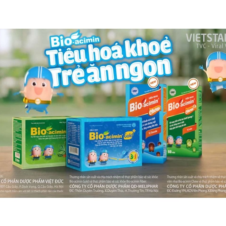 BIO ACIMIN - hỗ trợ ăn ngon, giảm táo bón (bio acimin chew, bioacimin chew)