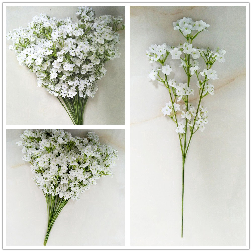 1 Bó Hoa Gypsophila Nhân Tạo Màu Trắng Trang Trí Nhà Cửa