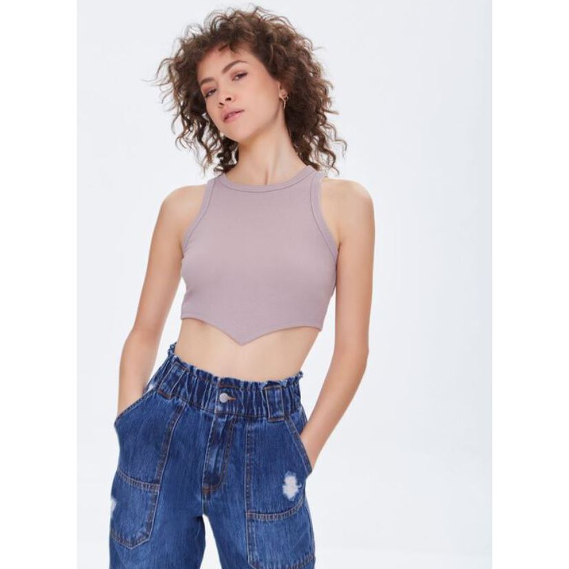 Áo thun ba lổ croptop forever 21, áo balo vạt nhọn - Hàng xuất dư