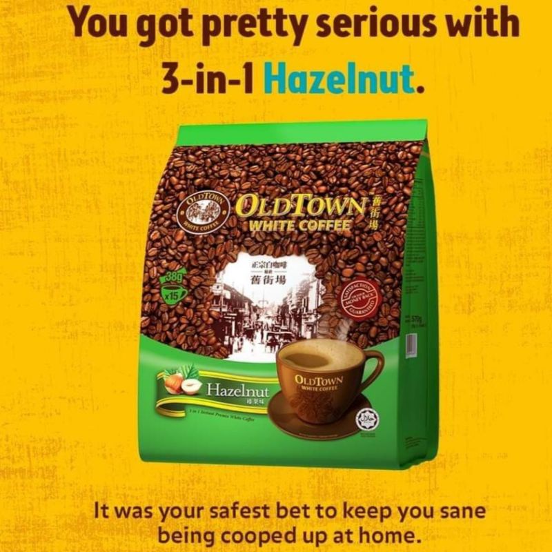Oldtown white coffee Hazelnut Malaysia (hạt dẻ)