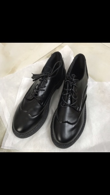 [order-có clip] Sẵn size 40  Giày oxford da cổ thấp dễ phối đồ. Ảnh thật ở cuối (form giày nhỏ lưu ý tăng 1 size)