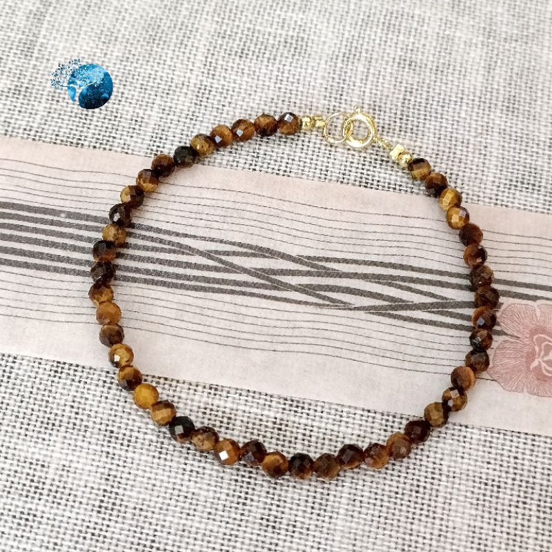 Vòng tay đá m.ắt h.ổ cắt giác 3mm