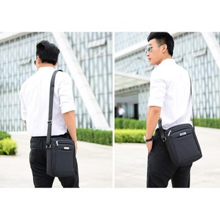 Combo 2 túi đeo ngang chống nước chất liệu vải dù 1 dây kéo, túi vuông