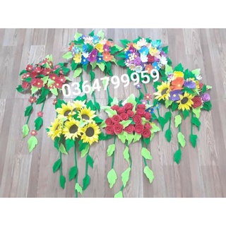 Hoa dây trang trí góc,lớp học