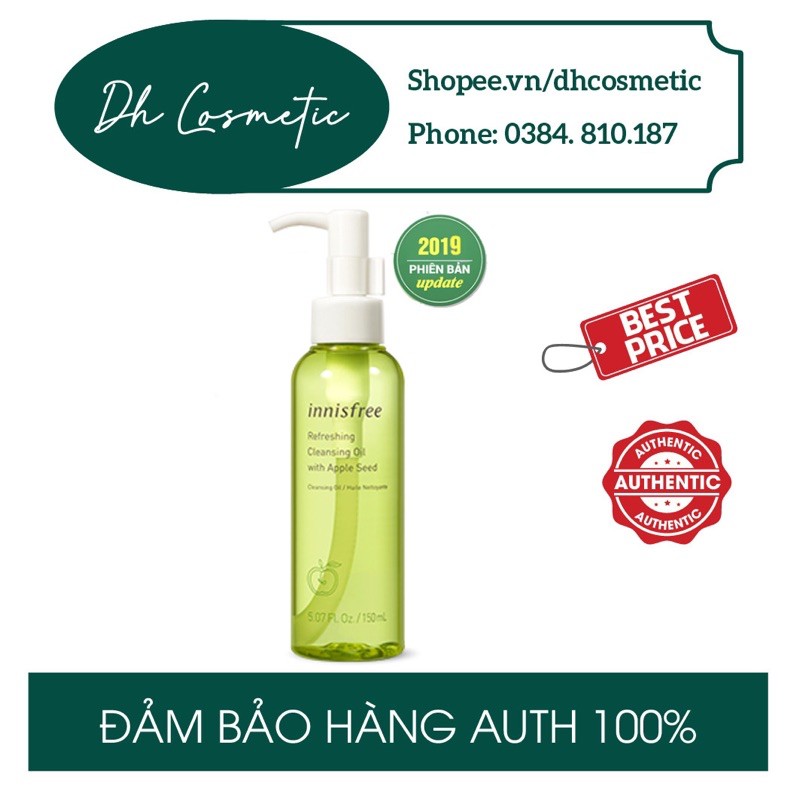 ( CÓ SẴN CHÍNH HÃNG) Dầu Tẩy trang táo Innisfree Apple Seed Cleansing Oil 150ML