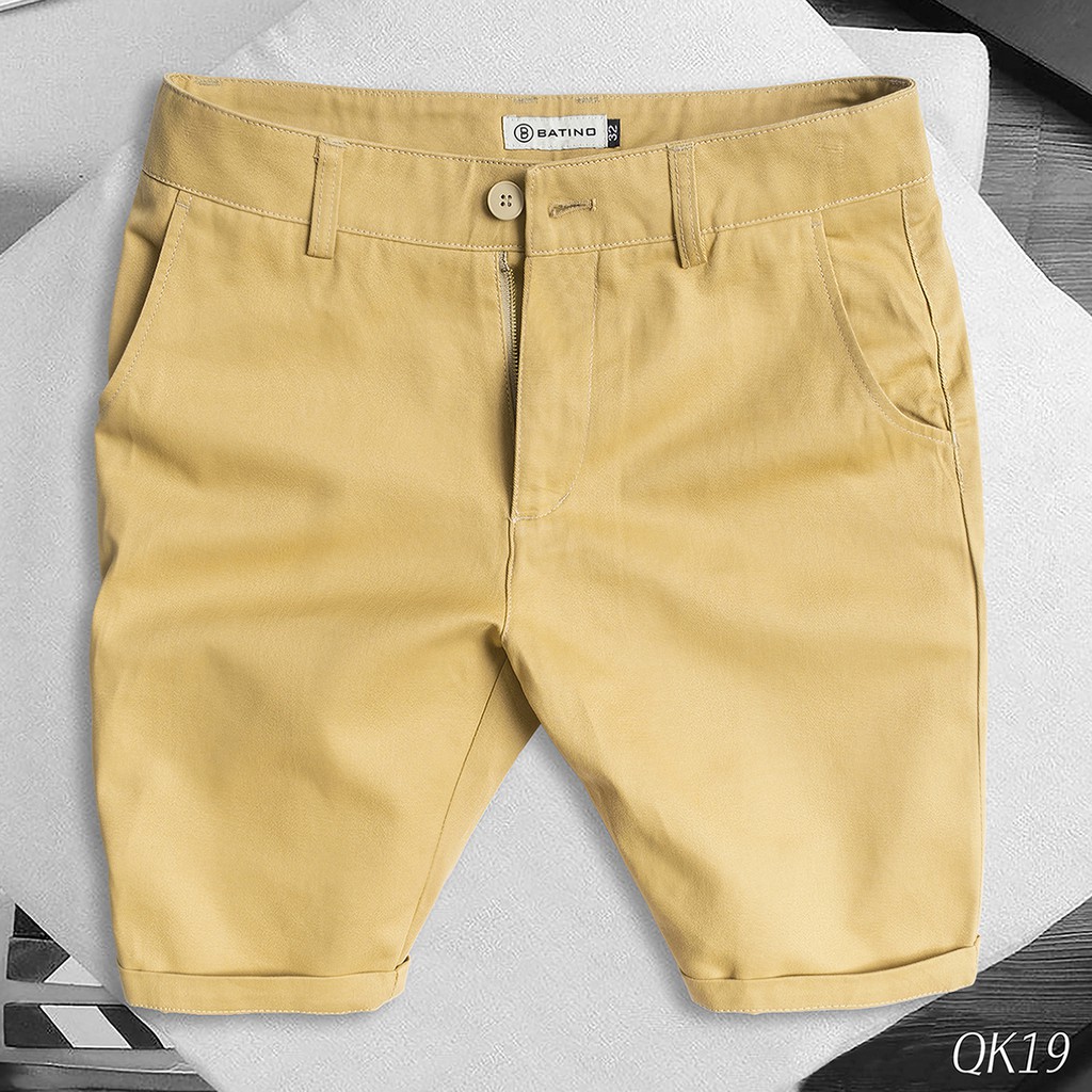 Quần Cộc Nam Vải Kaki Cao Cấp Phong Cách Hàn Quốc Thời Trang BATINO