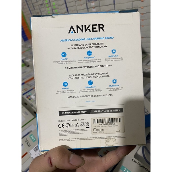 Pin sạc dự phòng ANKER PowerCore 10000mAh A1263 New