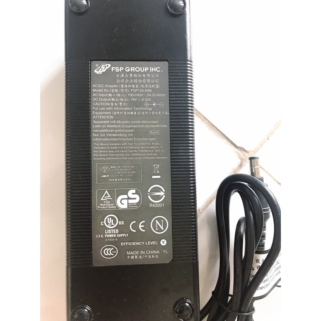 Nguồn sạc New 19V 6.32A 120W hiệu FSP dùng cho router Asus và laptop Asus có đèn báo