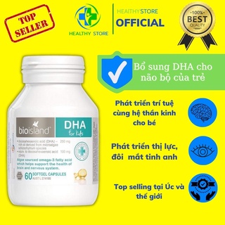 Viên uống BioIsland DHA for kids 60 viên bổ sung Dầu Cá Bio Island Bổ Sung DHA Cho Trẻ