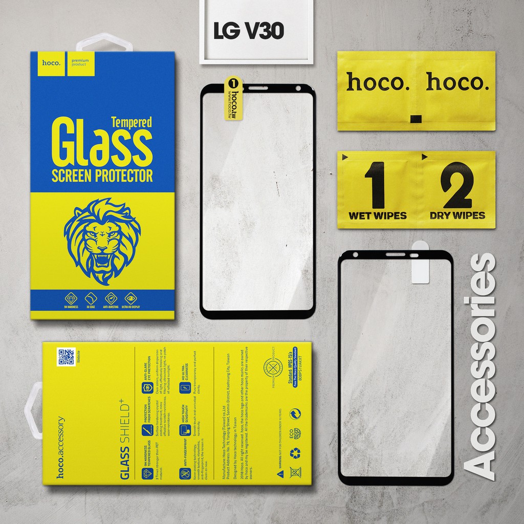 Cường lực LG V30 hiệu Hoco.tw Full viền màu