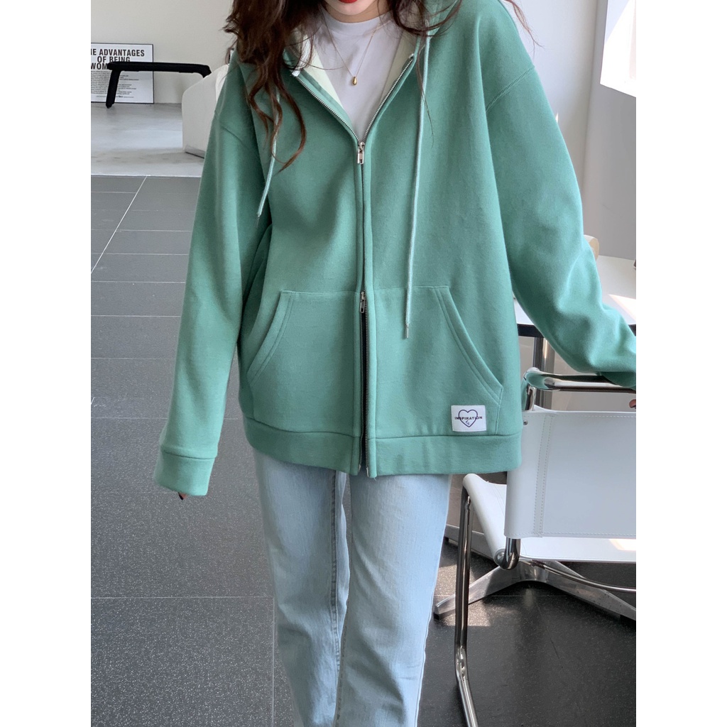 Áo khoác hoodie tay dài dáng rộng thời trang 46457