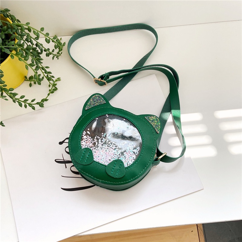 Túi Đeo Chéo Một Bên Vai Màu Đỏ Mini Phong Cách Phương Tây Thời Trang Dành Cho Bé Gái