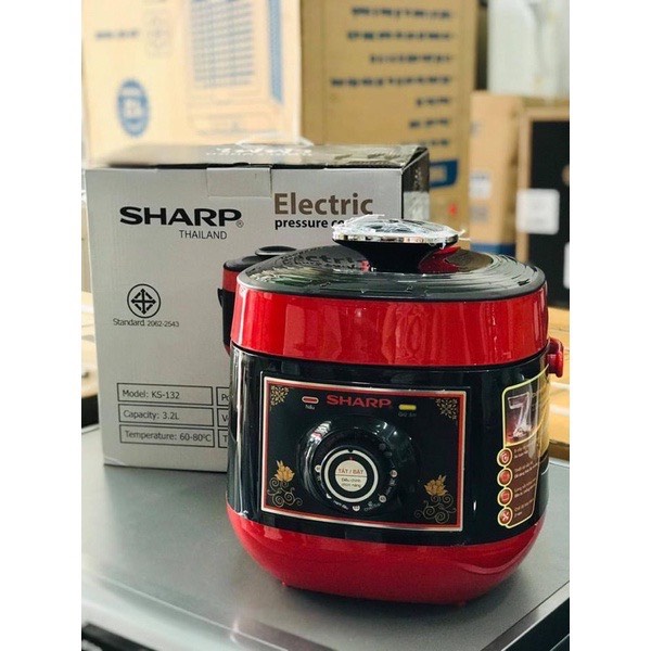 🍇NỒI ÁP SUẤT sharp KS-132 DUNG TÍCH 3,2L NHỎ NHẮN BẢO HÀNH 12 THÁNG