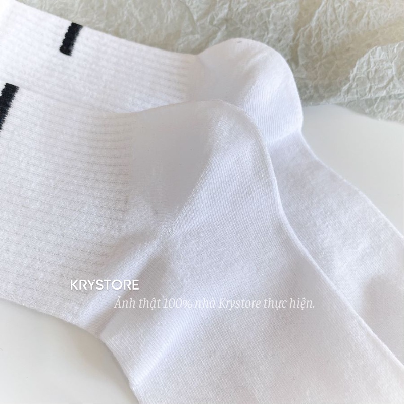 Set 5 đôi tất vớ thanh màu nam nữ cotton basic Krystore , vớ thể thao chất đẹp ST04