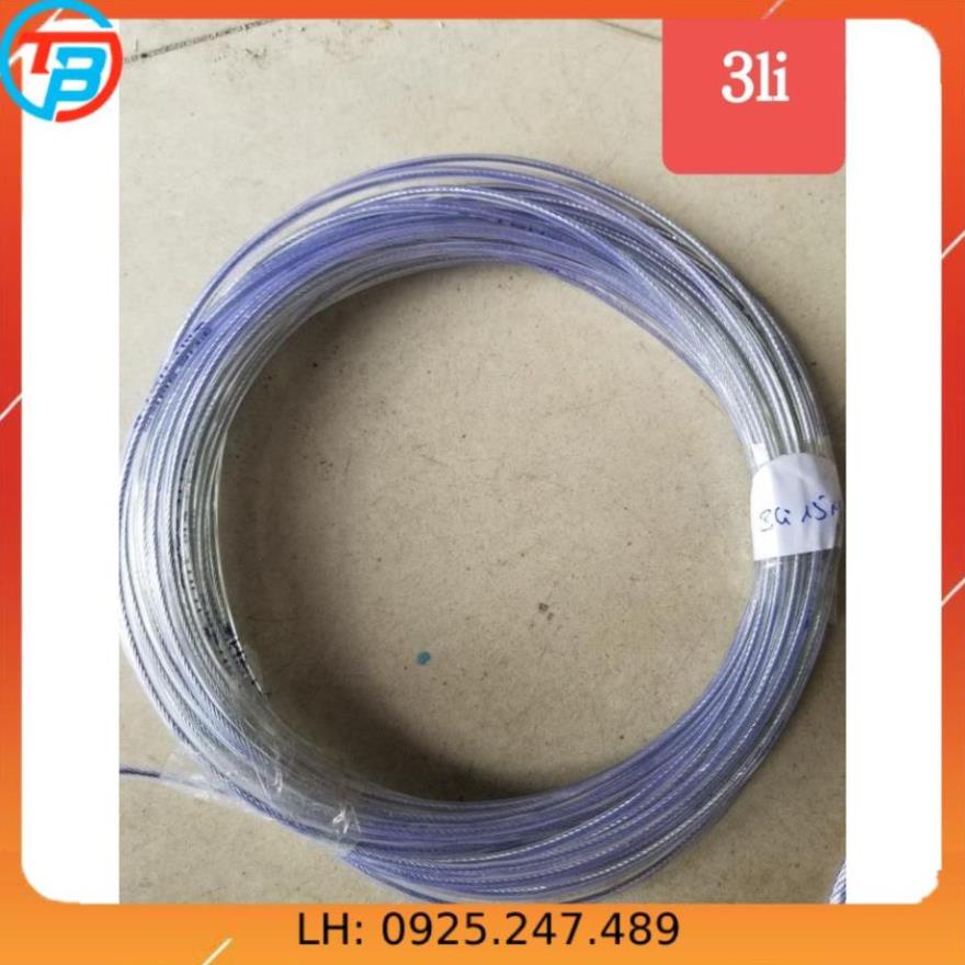 Cáp thép bọc nhựa cuộn 100 mét.Đầy đủ các size 2mm,3mm...cáp thép Thái Bình VinàN