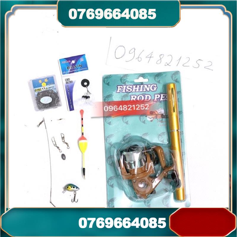 bộ cần câu bút máy đứng hàng loại 1 cần dài 1m tải 6kg phụ kiện bộ y hình -Đ𝗢̂̀𝗖𝗔̂𝗨 𝟯𝟳𝟯