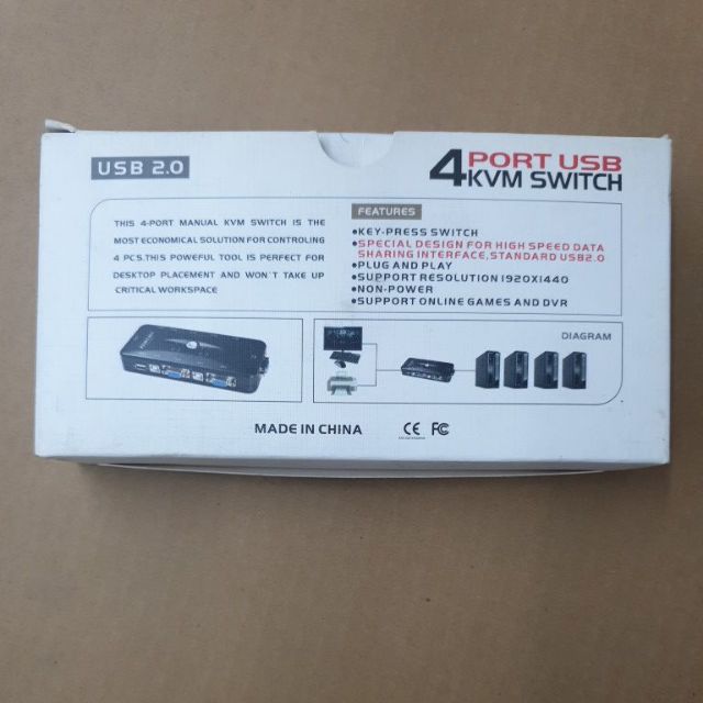 Bộ KVM 4 cổng VGA+usb