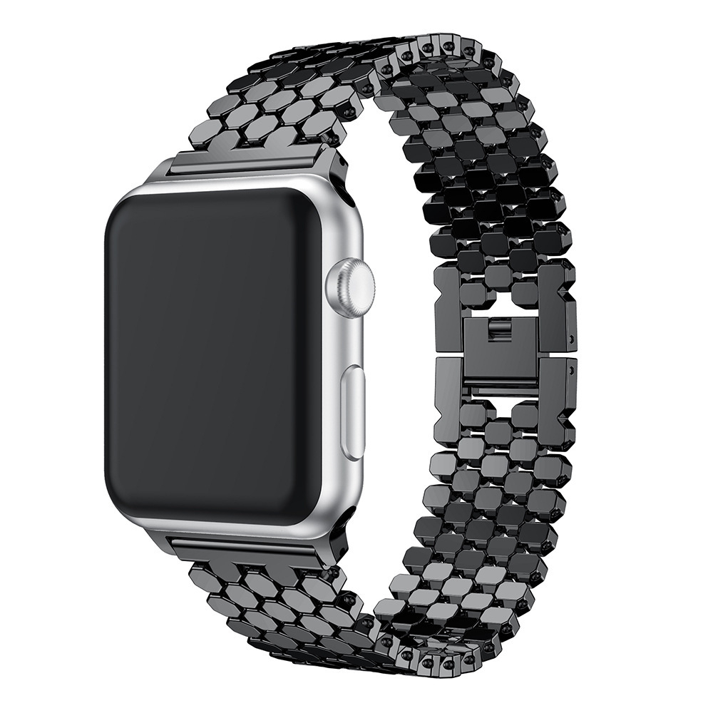 CHINK Luxury Scales Shape Link Stainless Steel Watch Band iWatch Wrist Replacement Metal Strap Bracelet For Apple Watch Series 5 4 3 2 1 38-44mm