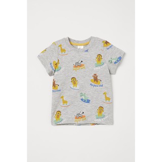 Áo xám animal hm h&m size 3-4y_hàng chính hãng mỹ
