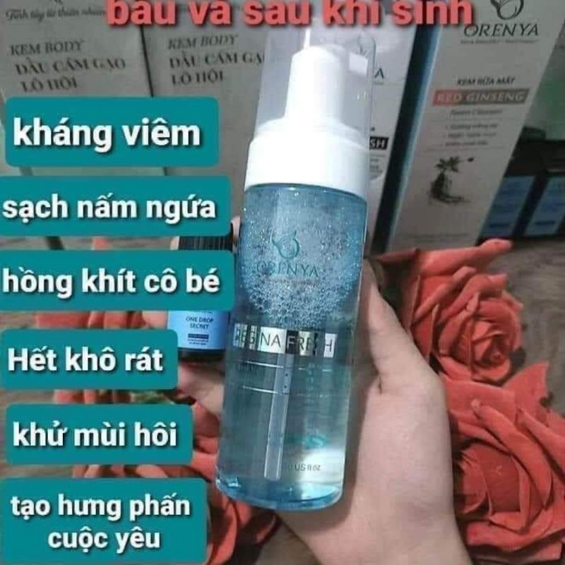 [CHÍNH HÃNG 100% TẶNG KEM NƯỚC HOA CÔ BÉ ] DUNG DỊCH VỆ SỊNH BỌT TUYẾT PHỤ KHOA REGINA FRESH ORENYA.