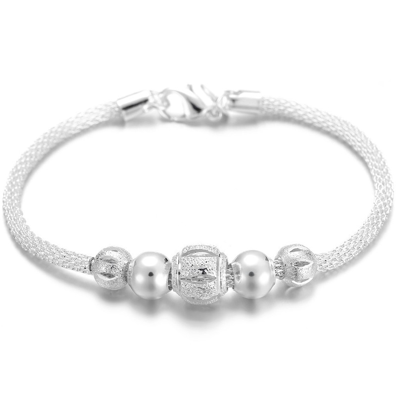 Bạc Cổ Điển May Mắn Vòng Tay Cutout Vật Trang Trí