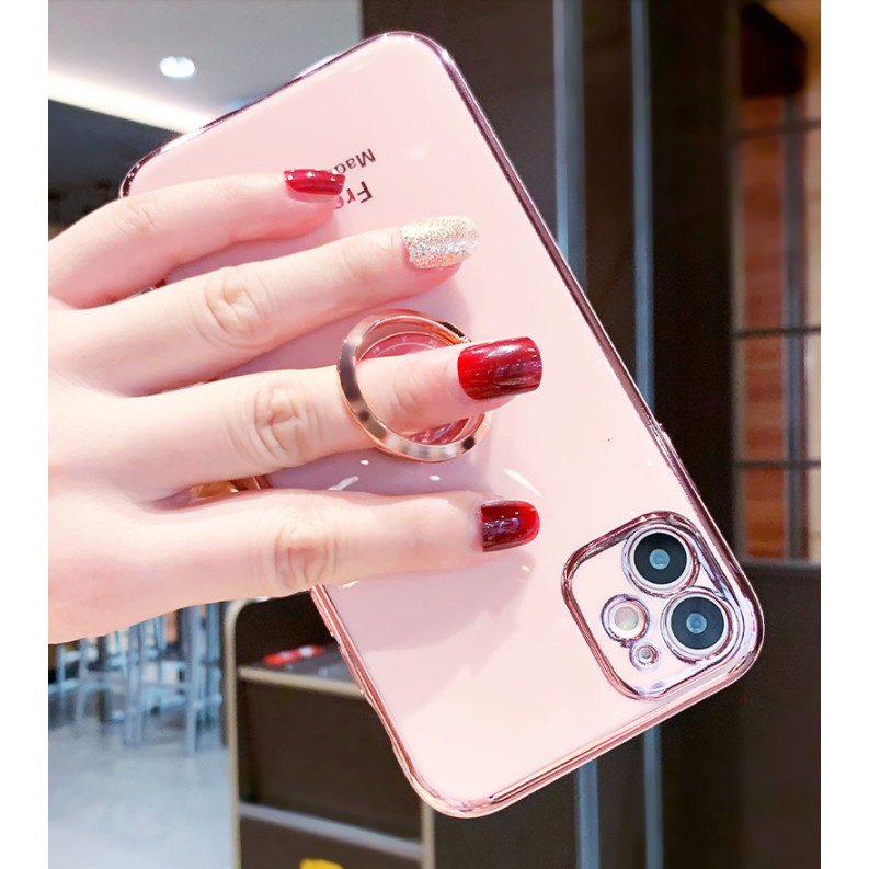 Ốp Điện Thoại Họa Tiết Vân Đá Kèm Giá Đỡ Nhẫn Sang Trọng Cho iphone 11 X XS Max XR 8 7 6s 6☑️ Ốp Điện Thoại TPU 6D Mạ Điện Kèm Nhẫn Đỡ Cho iphone 11 pro max 11pro 6 6s plus 7 8 plus 8plus