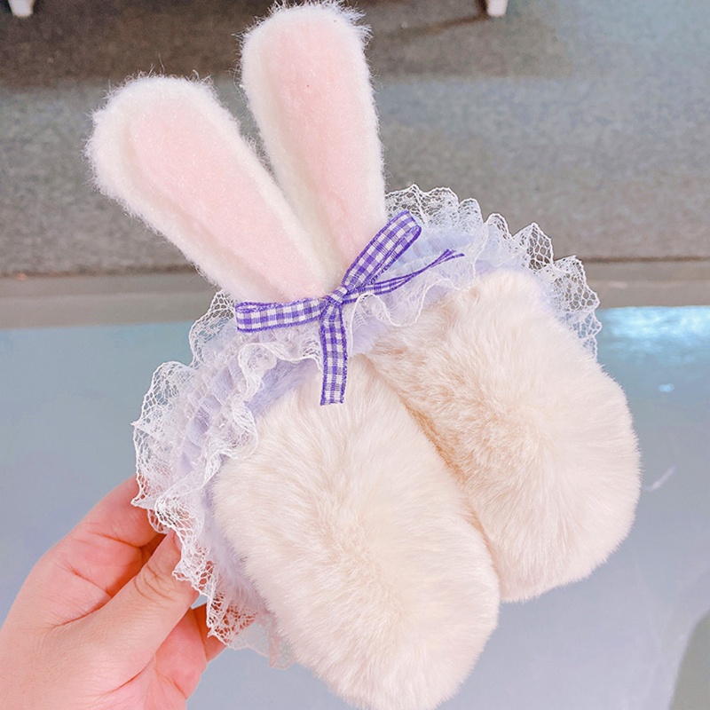 Bông Chụp Tai Giữ Ấm Thiết Kế Tai Thỏ Phong Cách Lolita Xinh Xắn Dành Cho Nữ