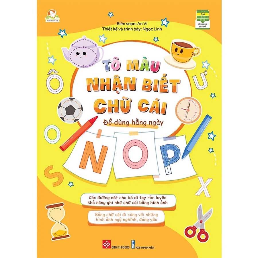 Sách - Combo Tô Màu Nhận Biết Chữ Cái (Bộ 4 Cuốn)