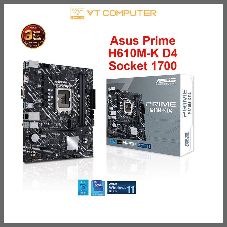 Bo Mạch Chủ Asus H610M / Socket 1700 / Bảo Hành 36 Tháng | BigBuy360 - bigbuy360.vn