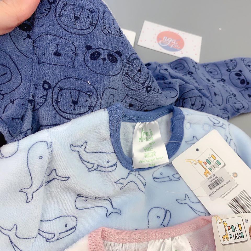 Sleepsuit cho bé trai bé gái nỉ băng lông dễ thương Nga Fish BD-MATT+ BD-impi