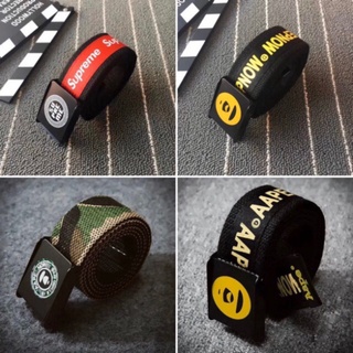 Dây nịt vải dù canvas bape, supreme siêu chất trẻ trung cá tính thời trang