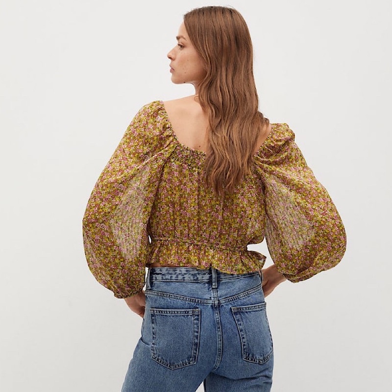 Áo Kiểu Nữ Voan Hoa Mango