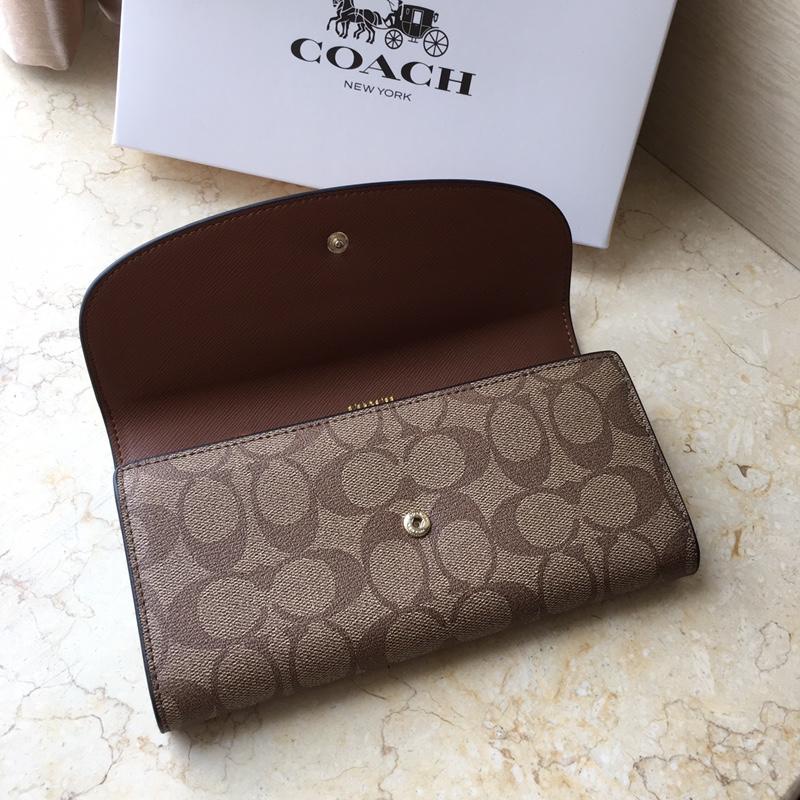 Ví Coach đích thực /  ví nữ /Ví nữ hàng đầu cổ điển/ ví dài / ví đựng thẻF54022 /