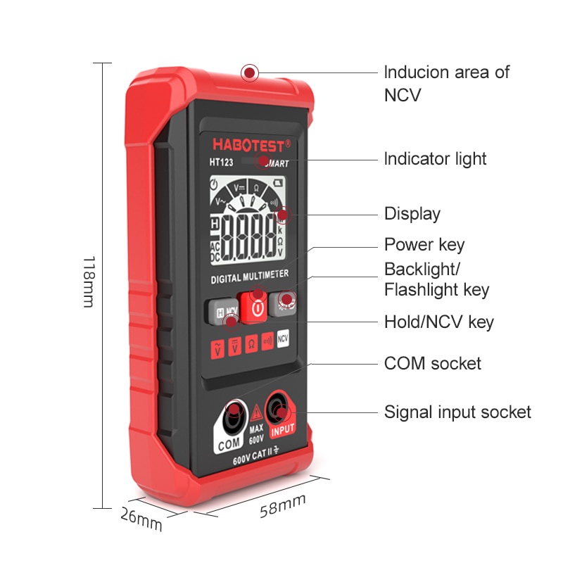 Vạn Năng Kế Kỹ Thuật Số Thông Minh 600V