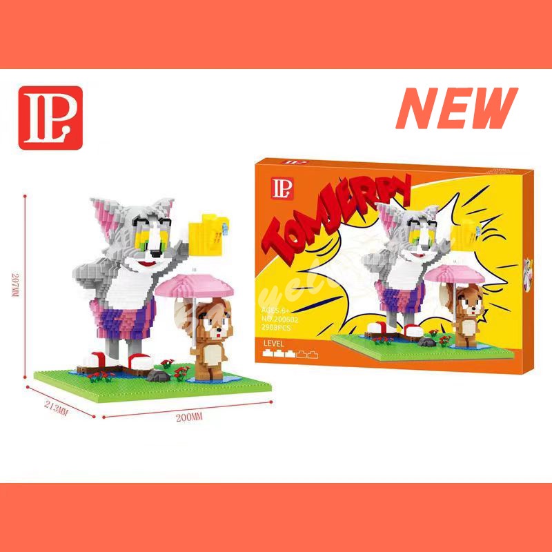 Đồ Chơi Khối Lắp Ghép Nhân Vật Hoạt Hình Tom Và Jerry DIY