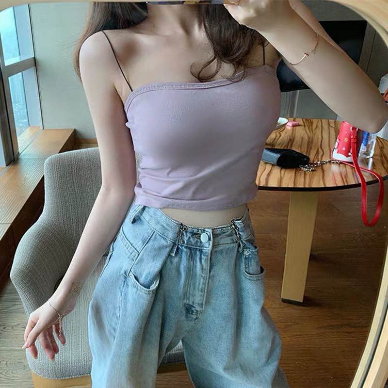 Áo bra 2 dây mảnh dáng lửng - Áo 2 dây có mút ngực gợi cảm xinh xắn Cavera  - B259