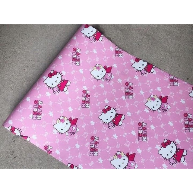 1m giấy dán tường hello kitty khổ rộng 45cm