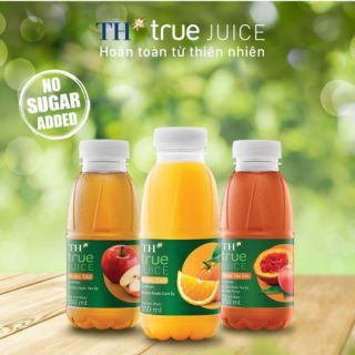 Lốc 6 chai Nước trái cây tự nhiên TH true JUICE ( Cam/ Táo/ Táo Đào/ Táo Gấc)  chai 350ml × 6 chai