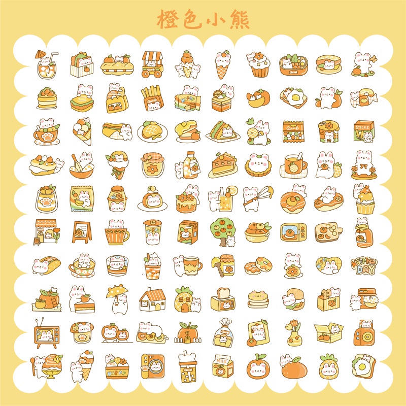 Combo 200 miếng sticker mini xinh xắn cute nhiều chủ đề - có lẻ 100 miếng sticker