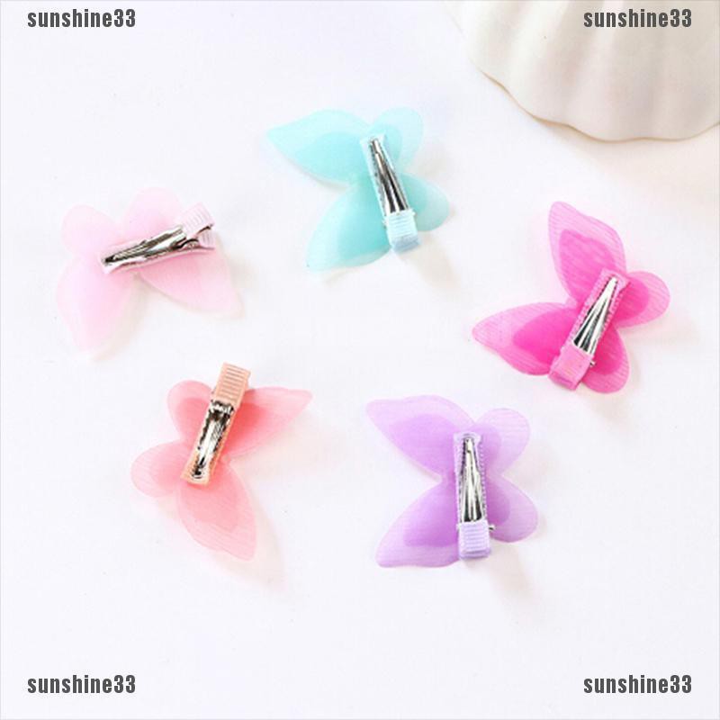 Set 5 Kẹp Tóc Nơ Bướm Cho Bé Gái