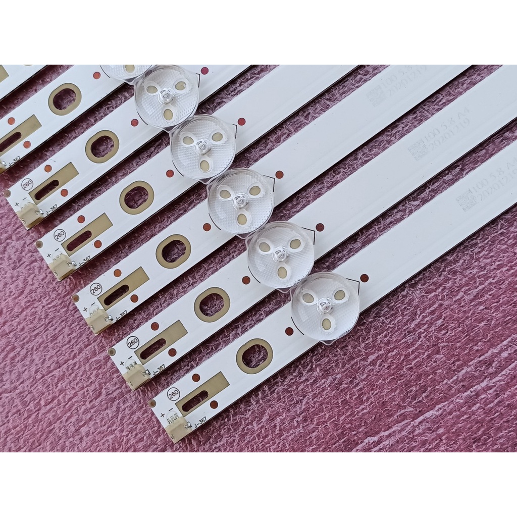 LED TIVI ASANZO TCL Skyworth 49 - 50 INCH, BỘ 9 THANH MỖI THANH 5 BÓNG 6V, DÀI 47,5cm K490WDC1 A2 4708-K49WDC-A2213N01