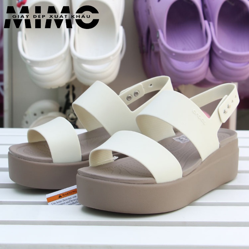 Sandal cao gót 5p, sandal Cross Brooklyn màu trắng êm nhẹ, bền đẹp cho nữ