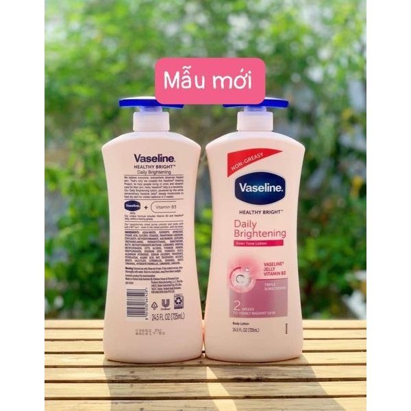 Sữa dưỡng thể Vaseline Healthy Bright Daily Brightening 725ml - mỹ phẩm MINH HÀ cosmetics