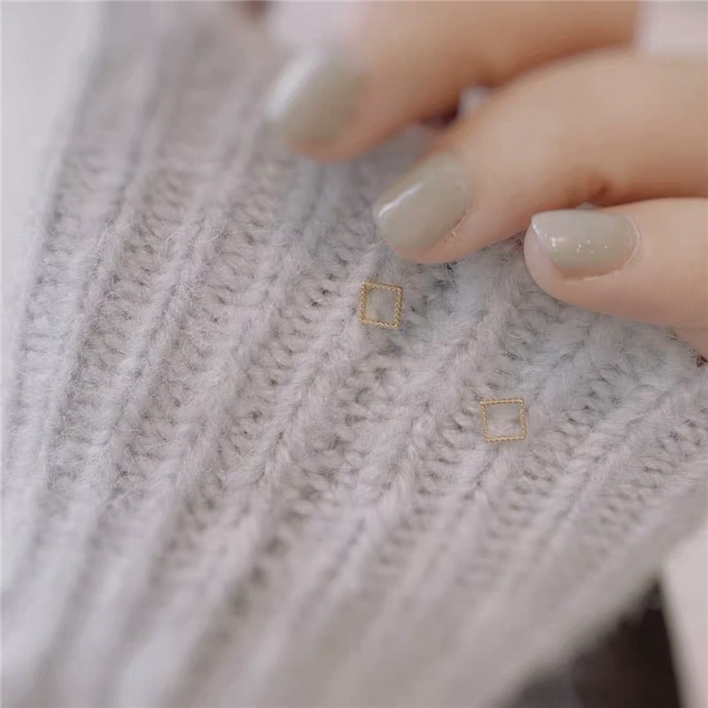 Bộ 6 Đôi Bông Tai Mini Bạc Đơn Giản Không Gây Dị Ứng Cho Nữ