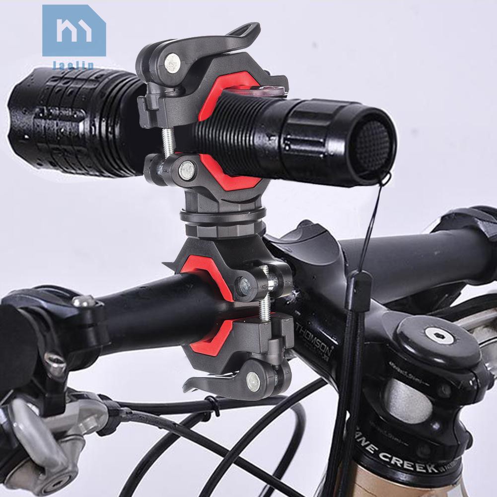 Jae【Ready Stock】Bike Rotating Flashlight Holder Bicycle Handlebar Light Mount Clamp Clip