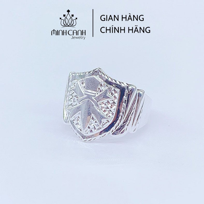 Nhẫn Bạc Nam Hình Khiên Kiếm Không Đá - Minh Canh Jewelry