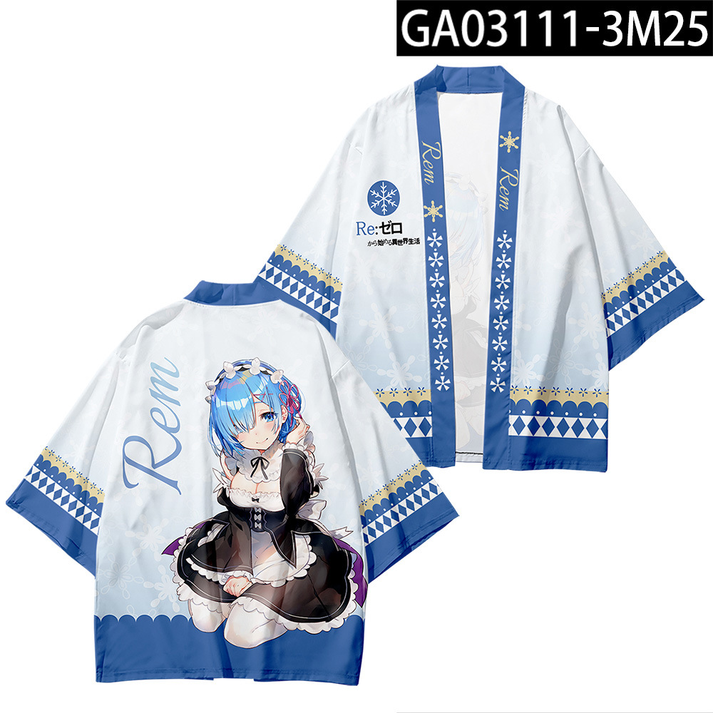Áo choàng kimono hóa trang nhân vật Anime Rem Haori độc đáo