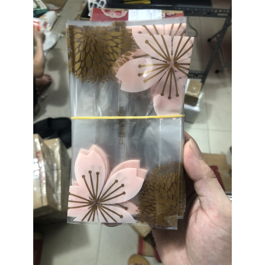 Túi đựng bánh trung thu mai cúc cỡ 200g bịch 100 cái