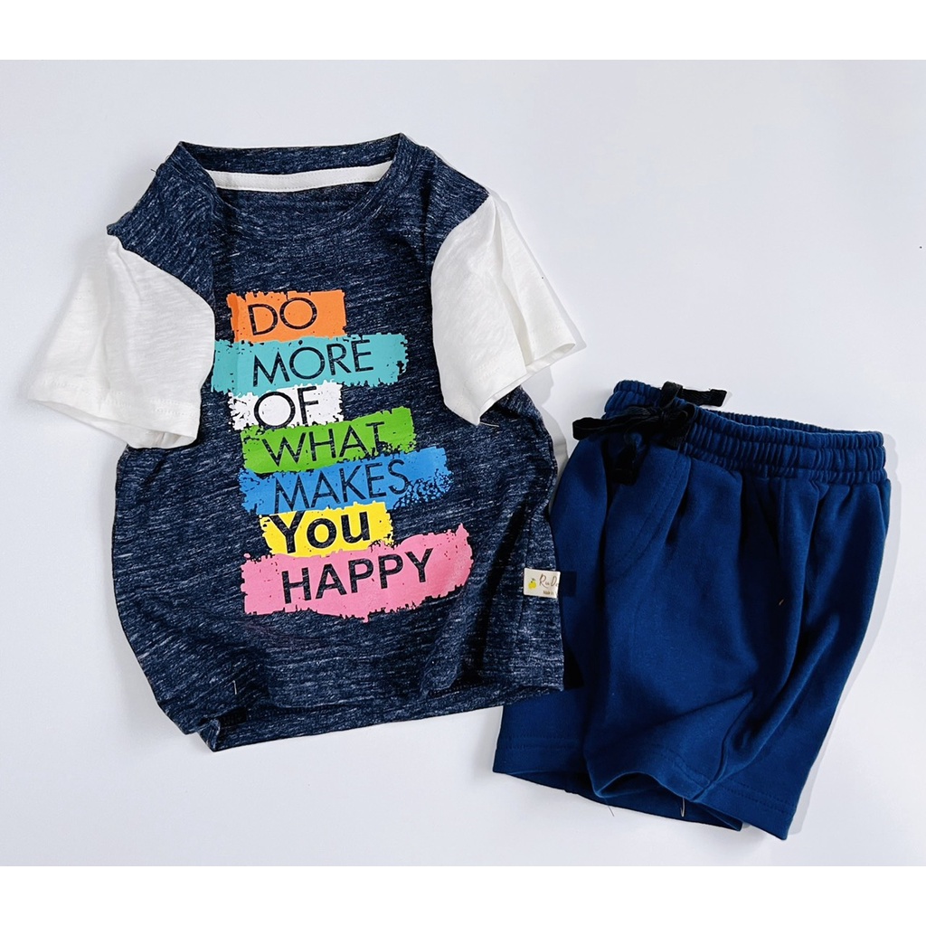 Bộ quần áo cộc tay thun cotton bé trai